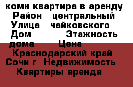 1-комн квартира в аренду › Район ­ центральный › Улица ­ чайковского › Дом ­ 25/2 › Этажность дома ­ 5 › Цена ­ 20 000 - Краснодарский край, Сочи г. Недвижимость » Квартиры аренда   